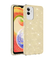 Galaxy A04 Kılıf Zore Shining Simli Silikon Kılıf (Gold)