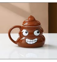 450ml Karikatür Gülümse Poop Kupa Çay Kahve Kupası Komik Mizah Hediye 3D Kupalar Handgrip Drinkware (11)