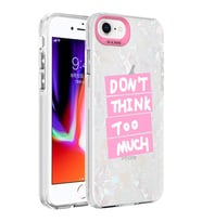 Apple iPhone 8 Kılıf Mermer Desenli Zore Marbello Kılıf (Pembe)