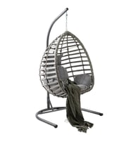 Capri Swing Gümbet Tekli Rattan Bahçe Salıncağı   Balkon Salıncağı