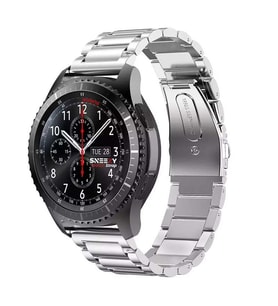 Huawei Watch Ultimate - Watch Buds  22mm Uyumlu Ironweft Döküm Çelik Metal Kordon  (Gümüş)
