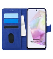 Microsonic Samsung Galaxy A35 Kılıf Fabric Book Wallet Siyah (Lacivert)