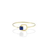 Kadir Jewellery 22 Ayar Altın Kaplama El İşçiliği Zirkon Taşlı Kadın Kelepçe Bilezik (Parlement)