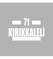 71 Kırıkkaleli Araba Sticker siyah 16x9 CM (Beyaz)