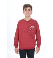 Toontoy Erkek Çocuk New Project  Baskılı Sweatshirt (Kiremit)