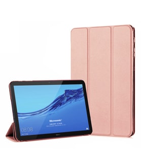 Huawei Mediapad T3 10 Kılıf Slim Translucent Back Smart Cover (Rose)