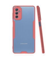 Galaxy M52 Kılıf Zore Parfe Kenarları Pastel Renk Silikon Kılıf (Pembe)