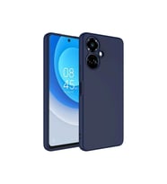 Tecno Camon 19 Pro Kılıf Lansman Tasarım İç Yüzeyi Kadife Silikon (Lacivert)