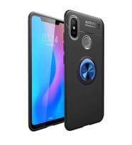 Xiaomi Mi 6X Kılıf Yüzüklü Magnetli Ravel Case (Siyah-Mavi)
