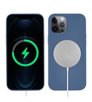 Apple iPhone 12 Pro Max Kılıf Zore Silksafe Wireless Kılıf (Mavi)