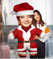 eJOYA Noel Baba Peluş Oyuncak 100x80 cm 110653 (Bordo)