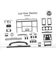 Meriç® Land Rover Discovery Ön Torpido Kaplama Maun 30 Parça 1990-1998 (Karbon)