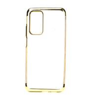 Huawei P Smart 2021 Kılıf Zore Dört Köşeli Lazer Silikon Kılıf (Gold)