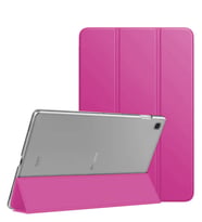 Samsung Galaxy Tab S6 Lite 10.4" P610 Kılıf Slim Translucent Back Smart Cover (Pembe)