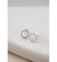 Elika Silver Kadın Halka Model 925 Ayar Gümüş Küpe (Gümüş)
