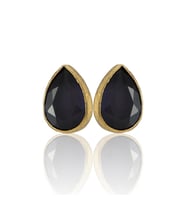 Kadir Jewellery 22 Ayar Altın Kaplama Kadın Minimal Küpe -El İşçiliği Ve Hipoalerjenik Küpe (Mor)