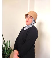 Crochet Kadife Mantar Şapka , Handmade Süet Kasket , Unisex Kadife Şapka , Kemzey Handmade Giyim (Sarı)