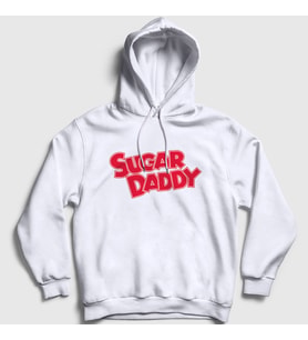Presmono Unisex Beyaz Sugar Daddy Kapüşonlu Sweatshirt 429102tt (Beyaz)