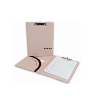 Kapaklı Sekreterlik A4 Pvc Double Color 100 Yaprak Kapasiteli Clip Board 24x32 cm (Krem)