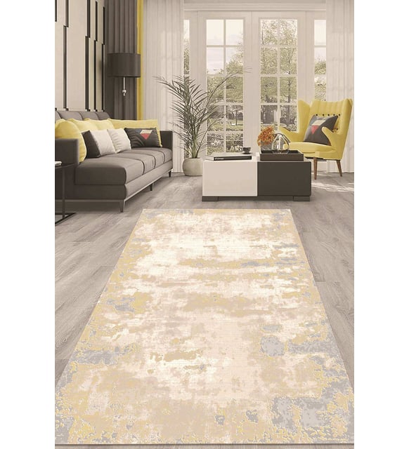 Dijital Kaymaz Taban Yıkanabilir Modern Renkli Salon Halısı Mutfak Halısı Yolluk ND-HT-94 (Bej)