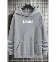 Unisex Floki Baskılı Sweatshirt (Gri)
