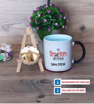 Özel Eğitim Öğretmeni Kupa Bardak Beyaz ve Fotoğraflı Ahşap Anahtarlık Hediye Öğretmenler Günü Hediyesi (Model 9)