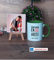 Abiye Hediye Fotoğraflı Dekoratif Taş, Kupa Bardak Beyaz Hediye (Model 14)