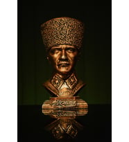 Narçiçeği Takı ve Hediyelik Eşya Özel Tasarım Mustafa Kemal Atatürk Büstü Heykel Biblo (Bronz)