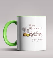 Kişiye Özel Kimya Öğretmeni Temalı Siyah Renk Kupa Bardak 5 (Yeşil)