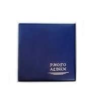 20 Yaprak 40 Sayfa Kutulu Yapıştırma 21×23 Küçük Boy Fotoğraf Albümü (Mavi)