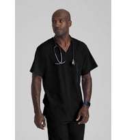 Barco Amplify 0115 - 0217  Medikal Giyim Doktor Scrubs Cerrahi Takım Likralı Yüksek Kalite Hastane Üniforması (Siyah)