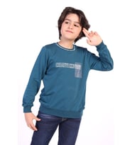 Toontoy Erkek Çocuk Creatıve Innovatıve Baskılı Sweatshirt (Petrol)