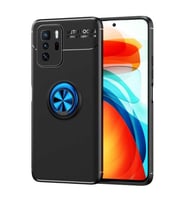 Xiaomi Poco X3 GT Kılıf Yüzüklü Magnetli Ravel Case (Siyah-Mavi)