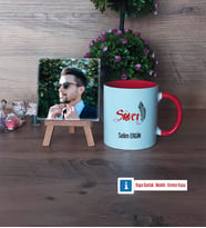 Savcı Fotoğraflı Dekoratif Taş, Kupa Bardak Beyaz Hediye (Model 2)
