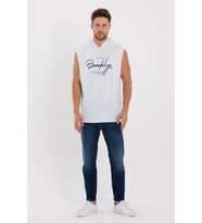 Süperlife Erkek Kapşonlu Regular Fit Tişört SPR22TS118 (Açık Mavi)