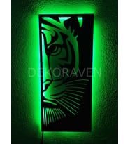 Kaplan Led Işıklı Tablo (Yeşil)