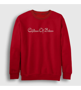 Presmono Unisex Beyaz Logo Children of Bodom Sweatshirt 34042tt (Kırmızı)