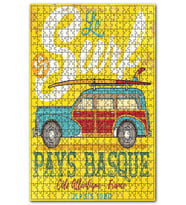 Cakapuzzle Sörf Hazırlığı Afişi Şekilli Görsel Puzzle Yapboz MDF (Ahşap) (500 Parça)