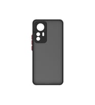 Xiaomi Mi 12T Kılıf Zore Hux Düğme ve Kapak Zıt Renk Kılıf (Siyah)
