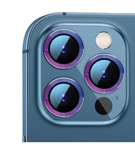 Uyumlu Model Apple iPhone 13 Pro Max Kamera Lens Koruyucu Çerçeveli Koruyucu CL-07 (Çok Renkli)