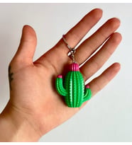 Sesli Ve Işıklı Kaktüs Anahtarlık (Pembe)