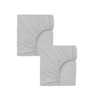2 Adet 50 x 90 x 10 cm Anne Yanı Lastikli Penye Kumaş Bebek Çarşafı (Gri)