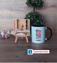 Dedeye Hediye Fotoğraflı Dekoratif Taş, Kupa Bardak Beyaz Hediye (Model 11)
