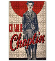 Cakapuzzle Charlie Chaplin Afişli Görsel Puzzle Yapboz MDF (Ahşap) (500 Parça)