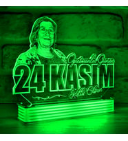 Kişiye Özel Öğretmenler Günü Hediyesi 3D Lamba (Yeşil)