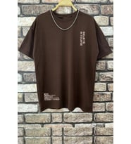 Erkek Belive in Yourself Baskılı Oversize Tshirt (Kahverengi)