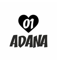 Kalpli 01 Adana Araba Sticker siyah 20x15 CM (Siyah)