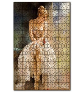 Cakapuzzle Ressam Daniel Gerhartz Beyaz Elbiseli Kadın Puzzle Yapboz MDF (Ahşap) (255 Parça)