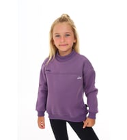 Toontoy Kız Çocuk Nakışlı Sweatshirt (Mor)