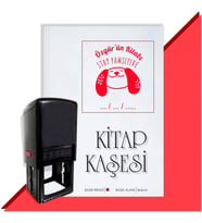 Kişiye Özel  Stay Pawsitive Köpek Emoji Tarihli Kitap Kaşesi (Kırmızı)